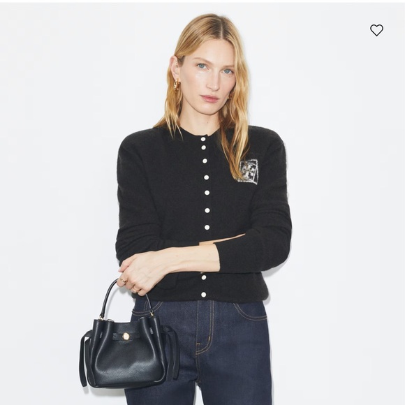 Tory Burch Black Mini Bag with Gold Accent - Picture 3 of 15